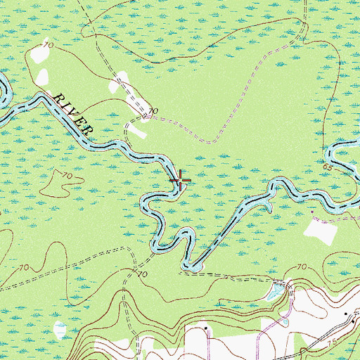 Topographic Map of Sand Slough Bridge (historical), GA