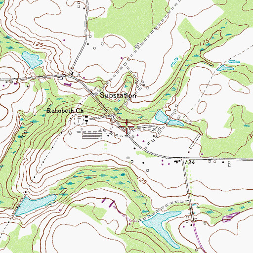 Topographic Map of Baxley School (historical), GA