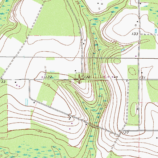 Topographic Map of Center Hill School (historical), GA