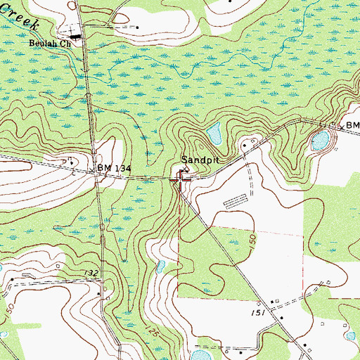 Topographic Map of Chatham School (historical), GA