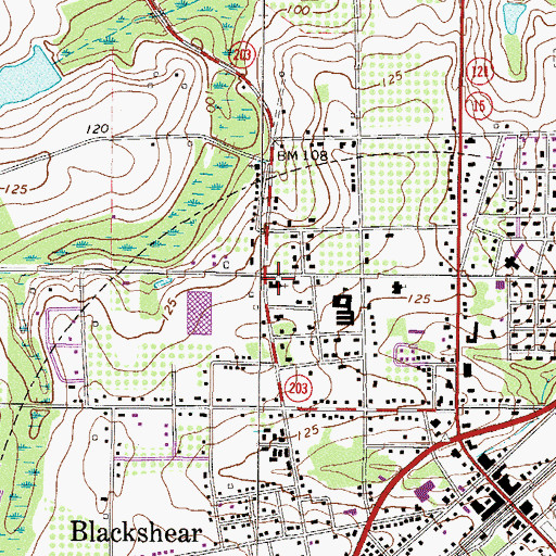 Topographic Map of Church of God, GA
