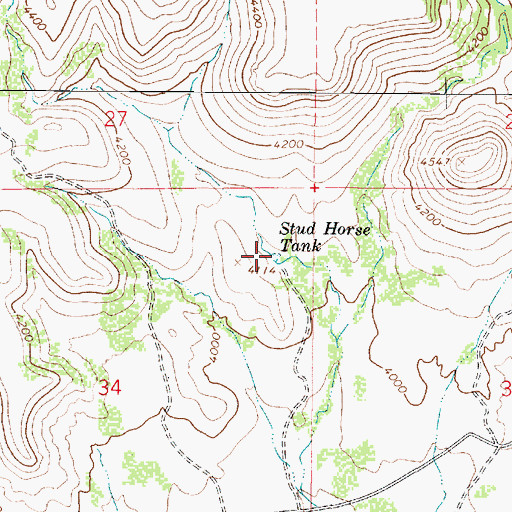 Topographic Map of Stud Horse Tank, AZ