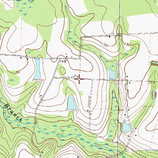 Topographic Map of Marys Chapel (historical), GA