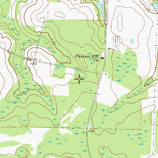 Topographic Map of Mill Creek School (historical), GA