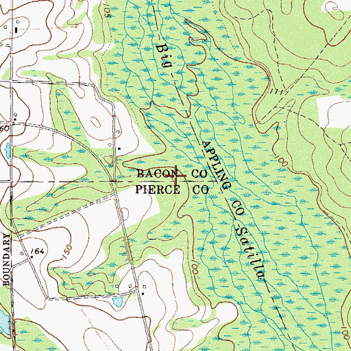 Topographic Map of Moody Ford, GA