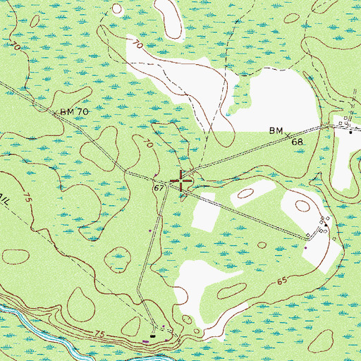 Topographic Map of Mount Vernon School (historical), GA