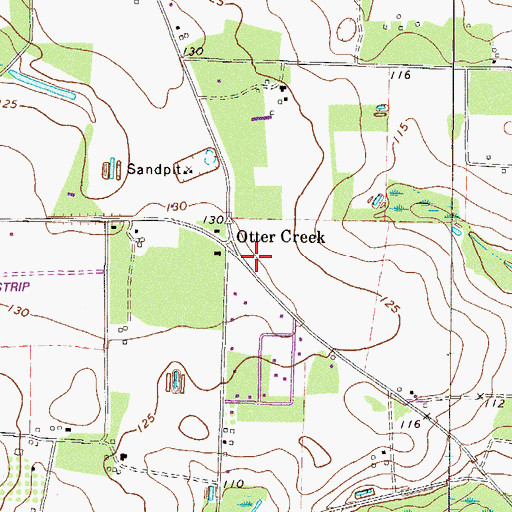 Topographic Map of Otter Creek School (historical), GA
