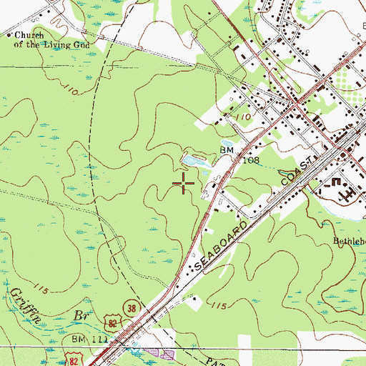 Topographic Map of Patterson Elementary School, GA