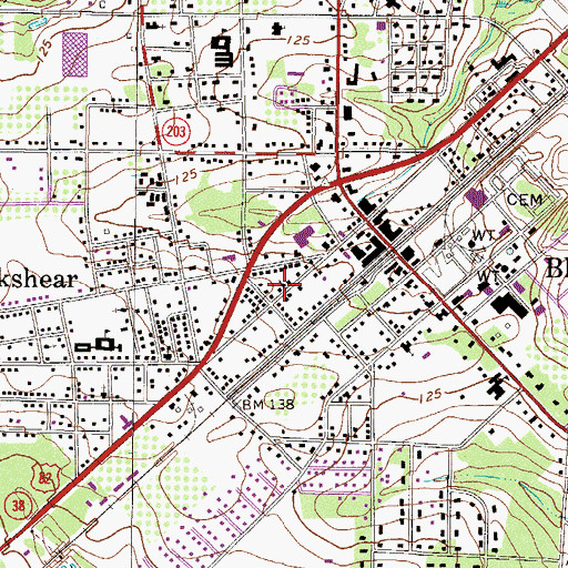 Topographic Map of Scotts Chapel Methodist Episcopal Church, GA