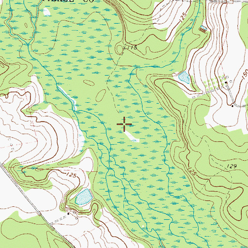 Topographic Map of Sumner Ford, GA