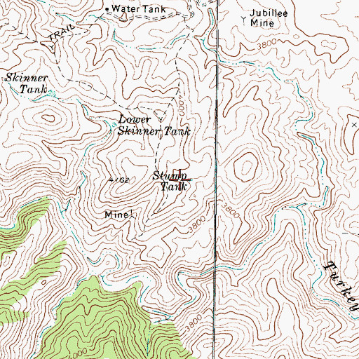 Topographic Map of Stump Tank, AZ