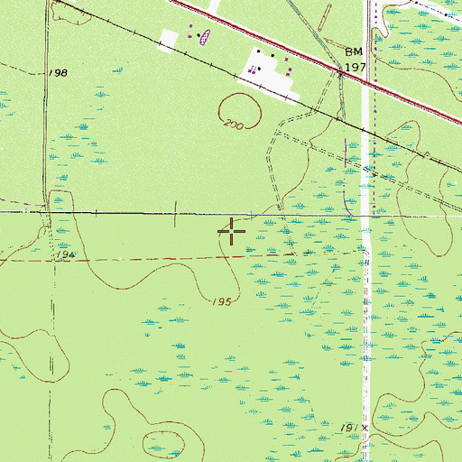 Topographic Map of Appling County, GA