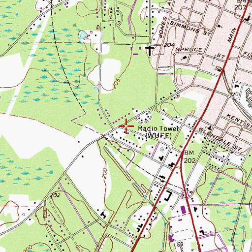 Topographic Map of Baxley Church of Christ, GA