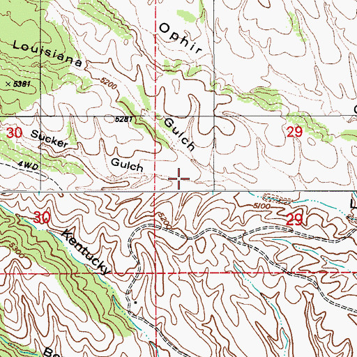 Topographic Map of Sucker Gulch, AZ