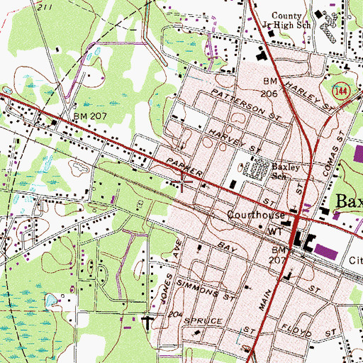 Topographic Map of Church of God, GA