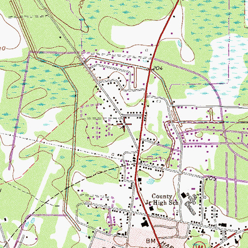 Topographic Map of Faith Temple, GA