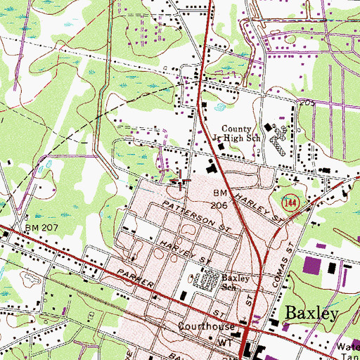 Topographic Map of Clay Homes, GA
