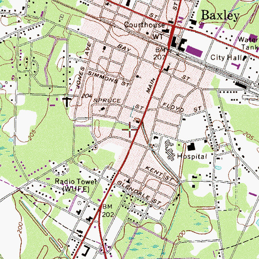 Topographic Map of Harper Chapel United Methodist Church, GA