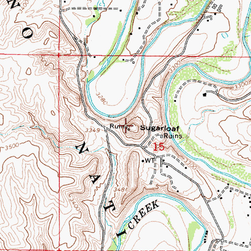 Topographic Map of Sugarloaf, AZ