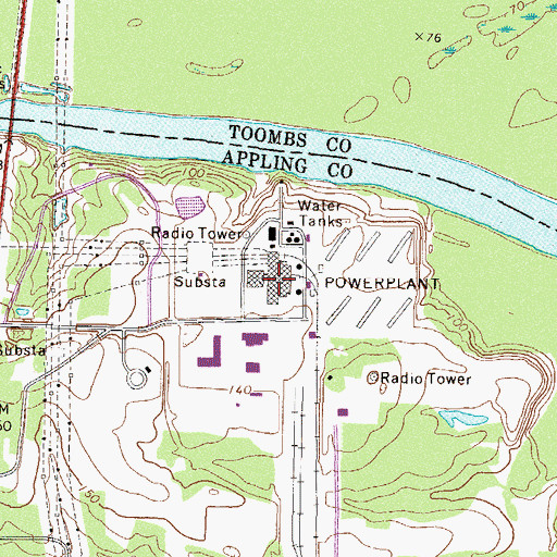 Topographic Map of Hatch Nuclear Power Plant, GA
