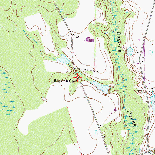 Topographic Map of Johnson School (historical), GA