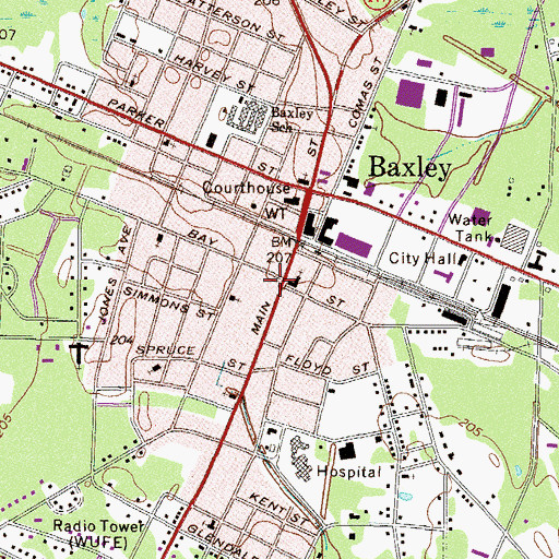Topographic Map of McDonough Institute (historical), GA
