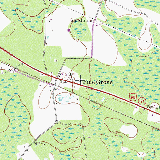 Topographic Map of Consolidation Missionary Baptist Church, GA