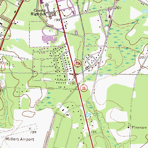 Topographic Map of Revival Worship Center, GA