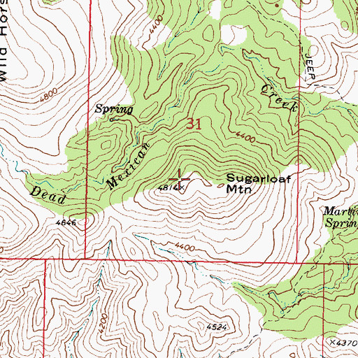 Topographic Map of Sugarloaf Mountain, AZ