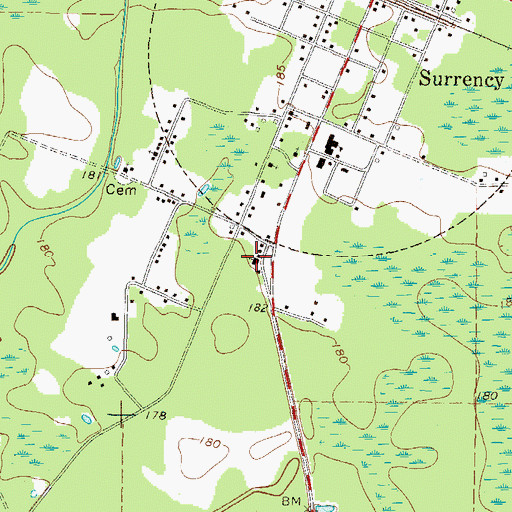 Topographic Map of Second Pleasant Hill Baptist Church, GA
