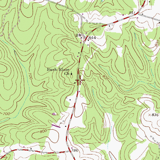 Topographic Map of Arp School (historical), GA