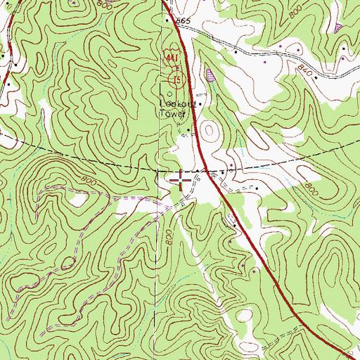 Topographic Map of Banks County High School, GA