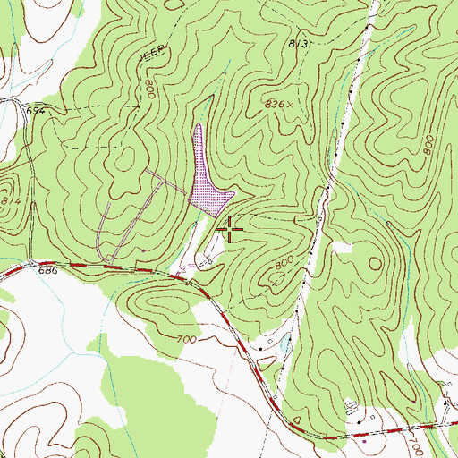 Topographic Map of Bush River School (historical), GA