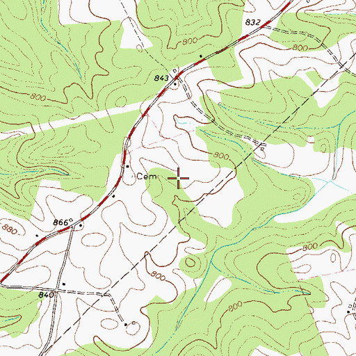 Topographic Map of Chandler School (historical), GA