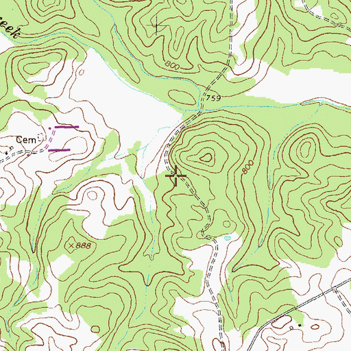 Topographic Map of Duncan School (historical), GA