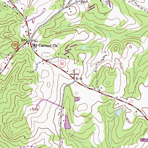 Topographic Map of Gailey School (historical), GA