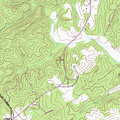 Topographic Map of Grove Creek Church (historical), GA