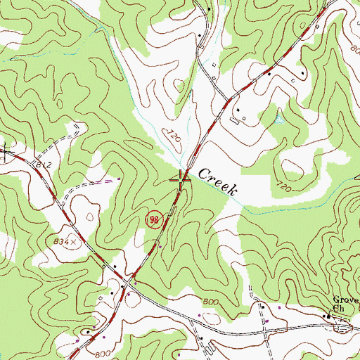 Topographic Map of Grove Level School (historical), GA