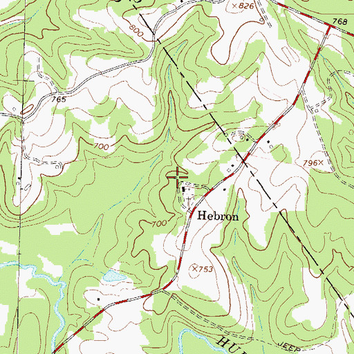 Topographic Map of Hebron Academy (historical), GA