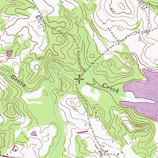 Topographic Map of Mangum Bridge, GA