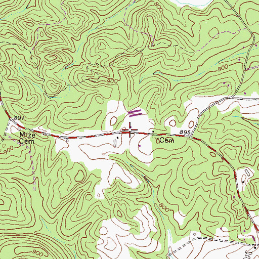 Topographic Map of Shiloh School (historical), GA