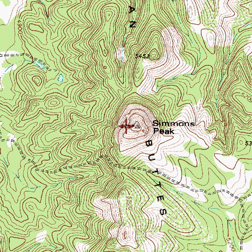 Topographic Map of Sullivan Buttes, AZ