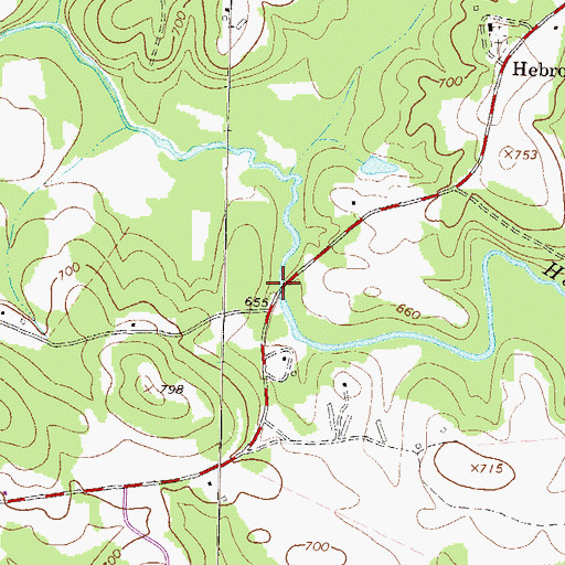 Topographic Map of Wrights Bridge, GA