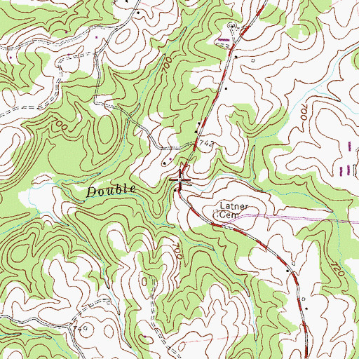 Topographic Map of Duncans Mill (historical), GA