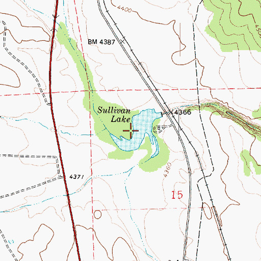 Topographic Map of Sullivan Lake, AZ