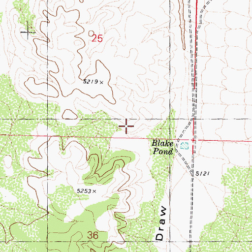 Topographic Map of Blake Pond, AZ