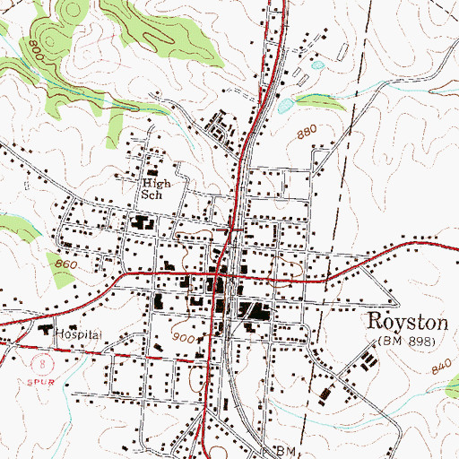 Topographic Map of Holiness Church (historical), GA