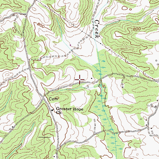 Topographic Map of Revelation Chapel, GA