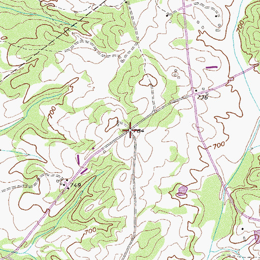 Topographic Map of Thompsons Store (historical), GA