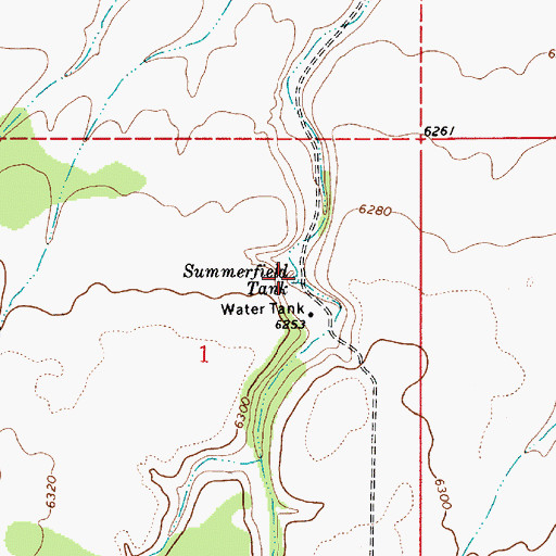 Topographic Map of Summerfield Tank, AZ